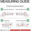 51hfb24MP1L._AC_.jpg Yidaxing Housse de canapé avec péninsule Extensible, Housse de canapé d'angle Chaise Longue Housse de canapé sectionnelle en Forme de L en Tissu Polyester (3 Places + 3 Places, Gris Clair)
