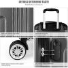 51mOVSfX5nL._AC_.jpg Kono Bagages à Coque Dure en ABS léger Valise Gris 4 Roues Spinner Business Trip Trolley(65cm)
