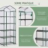 51orZ5I9SlL._AC_.jpg Outsunny Serre de Jardin Balcon étagère Serre 5 Niveaux 0,69L x 0,49l x 1,93H m Acier galvanisé bâche Amovible PVC Vert