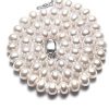 51p3UzaqAcL._AC_.jpg Jyx Naturel Blanc d'eau Douce Collier de Perles 6mm Collier Ras de Cou AAA
