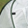 51pVzl8Kd8L._AC_.jpg Outsunny Mini Serre Pop-up de Jardin - Serre à tomates - 4 fenêtres + 4 Portes zippées Enroulable - dim. 2,4L x 1,2l x 0,75H m - Sac Transport Inclus - PE Blanc Vert