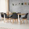 51scvEysXcL._AC_.jpg IDMarket - Lot de 4 chaises SARA Noires pour Salle à Manger