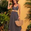 Enmain Robes D'Été Femme Robe Maxi Fleurs Casual Col en V Dames Boho Chic Robe De Plage sans Manches Longue Robes Caraco avec Poches