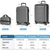 51t43riv2AL._AC_.jpg NEWTECK Lot de Valises de Voyage Grise, Valise Cabine, Valise Moyenne (53/63cm) et Trousse de Toilette. Set de Valises Rigides 4 Roues, ABS, Robustes, Durables et Légères. Serrure à Combinaison