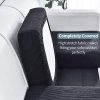 Silingsan Housse de Coussin Extensible Coussin de canapé Jacquard Housse de Siège de Canapé Couvre pour Canapé Protege de Meubles Antipoussière (3 Places, Gris foncé)