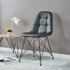51vrvhBgupL._AC_.jpg IDIMEX Lot de 4 chaises Imran pour Salle à Manger ou Cuisine avec 4 Pieds en métal Noir Design Contemporain, Assise capitonnée avec revêtement synthétique Noir