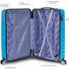 51wX2FUMZXL._AC_.jpg NEWTECK - Lot de 4 Valises (53/63/75cm) et Trousse de Toilette Blau, ABS, Rigide, Résistant, 4 Doubles Roues, Léger, Serrure à Combinaison latérale
