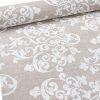 Byour3®️ Housse De Canapé 2 3 4 Place Coton Imprimée Damasco Sofa Cover Aussi pour Angle avec Ou sans Accoudoirs Revêtement Canapés Résistant Lavable Jacquard (Damassé Blanche, 4 Place)