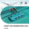 51zEUq-JuS._AC_.jpg Kono Set de 2 Valises de Voyage Rigide Bagage Cabine à Main 55cm Légere à 4 roulettes avec Serrure TSA + Portable Vanity Case (Turquoise)