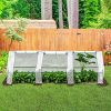61DdqswJqJL._AC_.jpg Outsunny Mini Serre de Jardin Serre à tomates 270L x 90l x 90H cm Acier PE Haute densité 140 g/m² Anti-UV 3 fenêtres avec Zip enroulables Blanc