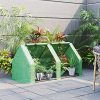 61OpwyWaECL._AC_.jpg Outsunny Mini Serre de Jardin Serre à tomates dim. 180L x 90l x 90H cm Acier PE Haute densité 140 g/m² Anti-UV 2 fenêtres zippées enroulables Vert