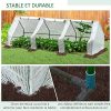 61Z6nPCksL._AC_.jpg Outsunny Mini Serre de Jardin Serre à tomates 270L x 90l x 90H cm Acier PE Haute densité 140 g/m² Anti-UV 3 fenêtres avec Zip enroulables Blanc