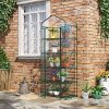 61iPEKqI2L._AC_.jpg Outsunny Serre de Jardin Balcon étagère Serre 5 Niveaux 0,69L x 0,49l x 1,93H m Acier galvanisé bâche Amovible PVC Vert