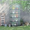 61vLKMAvWUL._AC_.jpg Outsunny Serre de Jardin Balcon étagère Serre 5 Niveaux 0,69L x 0,49l x 1,93H m Acier galvanisé bâche Amovible PVC Vert