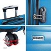 ITACA - Valise de Voyage Rigide 4 Roues Trolley de Taille Moyenne 65 cm en ABS. Extensible Résistante et Légère. Poignée 2 Anses et Cadenas. Étudiant et Professionnel. 71260, Couleur Bleu Cyan