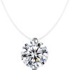 Bo&Pao Collier Fil transparent pour Femme en Argent Sterling 925, Bo&Pao Collier Fil transparent pour Femme en Argent Sterling 925, avec Pierre