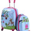 COSTWAY Valise Enfant à roulettes 16”+ Sac à Dos 12” COSTWAY Valise Enfant à roulettes 16”+ Sac à Dos 12” Multi-Modèle Ensemble de Bagage pour Enfants (B)