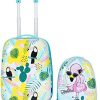 COSTWAY Valise Enfant à roulettes Bagage 16”+ Sac à Dos COSTWAY Valise Enfant à roulettes Bagage 16”+ Sac à Dos 12”Bagage à Main avec Motif pour Enfant (Modèle B)