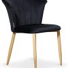 Chaise en Velours Vintage Elsa - Style Scandinave & Moderne Chaise en Velours Vintage Elsa - Style Scandinave & Moderne - Salle à Manger, Salon, Coiffeuse ou Bureau (Noir, 1)