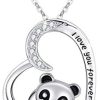 Collier classique élégant avec inscription gravée « I Love You Collier classique élégant avec inscription gravée « I Love You Forever » pour femme – Doré