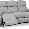 DecoInParis Canapé Relax 3 Places en Tissu Keaton (Gris)