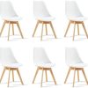 Designetsamaison Lot de 6 chaises scandinaves Blanches - Bjorn Designetsamaison Lot de 6 chaises scandinaves Blanches - Bjorn