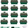 Fuuner Bac à semis, Lot de 12 Plateaux de Germination Fuuner Bac à semis, Lot de 12 Plateaux de Germination à 12 cellules Serre Interieur Plateaux de Culture, Serre Intérieure Pépinière Boîte Propagateur Jardin, Bac Culture avec Couvercle et Ventilation