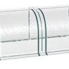 HOMCOM Serre de Jardin Tunnel 4L x 1l x 0,8H HOMCOM Serre de Jardin Tunnel 4L x 1l x 0,8H m 4 Portes zippées bâche PVC Transparent métal époxy Vert