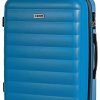 ITACA - Valise de Voyage Rigide 4 Roues Trolley de Taille Moyenne 65 cm en ABS. Extensible Résistante et Légère. Poignée 2 Anses et Cadenas. Étudiant et Professionnel. 71260, Couleur Bleu Cyan