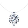 Infinite U Collier invisible femme collier de la clavicule élégant Infinite U Collier invisible femme collier de la clavicule élégant solitaire zircon le fil nylon transparent
