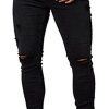 KEERADS Jeans Homme Pantalon Serré Denim Trou Biker Déchiré Trou Jeans Skinny Cargo Straight Slim pour Printemps Automne Bleu Noir S-4XL