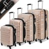 KESSER® Set de 4 valises | Bagages à roulettes | Rigides KESSER® Set de 4 valises | Bagages à roulettes | Rigides | Bagages à Coque Dure | Valises M-L-XL, Champagne