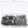 Kit de réparation de serre, 80 clips de vitrage avec Kit de réparation de serre, 80 clips de vitrage avec clips métalliques, 50 écrous de serre en aluminium et 50 boulons en aluminium pour serre en aluminium, 50 clips de chevauchement en Z