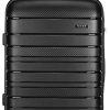 Kono Valise Trolley Cabine 55cm Bagage à Main Rigide en Kono Valise Trolley Cabine 55cm Bagage à Main Rigide en Polypropylène Ultra Léger à 4 roulettes avec Serrure TSA Intégré 40L (Noir)