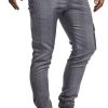 Leif Nelson LN8291 Pantalon de jogging chino avec poche cargo Leif Nelson LN8291 Pantalon de jogging chino avec poche cargo pour homme Coupe ajustée Motif à carreaux