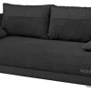 MEUBLO Canapé Convertible 3 Places Tissu + Simili Cuir Nisa MEUBLO Canapé Convertible 3 Places Tissu + Simili Cuir Nisa (Noir)
