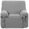 Martina Home Capri Housse de canapé avec nœuds, Gris, 1 Place