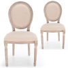 Menzzo Chaises salle manger | Chaise MEDAILLON de Salle A Menzzo Chaises salle manger | Chaise MEDAILLON de Salle A Manger, Salon Ou Cuisine | Lot de 2 |Tissu Beige| Chaise Louis Xvi | Confortable | Dimensions: L49 cm x P46 cm x H96 cm Assise: H43 cm