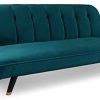 Menzzo Olympia Canapé en Velours, Vert, 180 Menzzo Olympia Canapé en Velours, Vert, 180