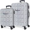 Pepe Jeans Malila Set de Bagages Bleu 55/68 cms Rigide Pepe Jeans Malila Set de Bagages Bleu 55/68 cms Rigide ABS Serrure TSA 104L 4 roues doubles Bagage à main