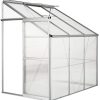 TecTake 800406 Serre de Jardin avec Base Alu Polycarbonate Adossée TecTake 800406 Serre de Jardin avec Base Alu Polycarbonate Adossée 4,09 m³ - diverses modèles - (192x128x202 cm | no. 402470)