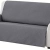 Textilhome - Housse de Canapé Protecteur Adele , Taille 3 Places. Housse Matelasse Réversible. Couleur Grey