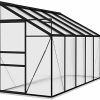 Tidyard Serre de Jardin Serre Panneau de Polycarbonate Résistance aux Tidyard Serre de Jardin Serre Panneau de Polycarbonate Résistance aux UV Anthracite Aluminium 6,5 m³