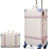 Urecity valises de Voyage ,à la Mode Valise Set ,Baggage Cabin，Valise Cabine ，Valises pour Voyage en Avion，valises20+12set，Fée Blanche