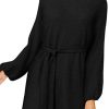 YOINS Robe Pull Femme Pull Tricot à Manches Longues Pull YOINS Robe Pull Femme Pull Tricot à Manches Longues Pull Dress Col V Croix Pullover Tunique Chic Casual Mini Robe