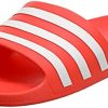 adidas Adilette Aqua, Sandale Glissante Homme, Solar Red/Cloud White/Solar Red, adidas Adilette Aqua, Sandale Glissante Homme, Solar Red/Cloud White/Solar Red, 43 EU