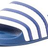 adidas Homme Adilette Chaussures de Plage Piscine, Bleu Blanc Adidas, adidas Homme Adilette Chaussures de Plage Piscine, Bleu Blanc Adidas, 40.5 EU