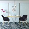 Lestarain Lot de 2 Chaise de Salle à Manger Fauteuil de Salle à Manger en Velours et Métal,Fauteuil Scandinave Chaise de Cuisine,Noir