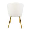 21Bvl5U54L._SL500_.jpg chaises de Salle à Manger Modernes en Velours - avec Pieds en métal doré - pour Salle à Manger, Cuisine, Le Salon (Lot de 2, Blanc)
