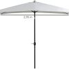 Outsunny Parasol inclinable rectangulaire métal polyester haute densité 2,95L x 1,95l x 2,4H m